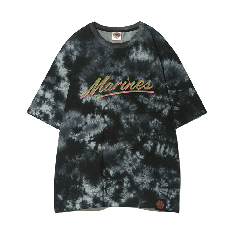 BSW ムラ染めTシャツ プリントロゴ
