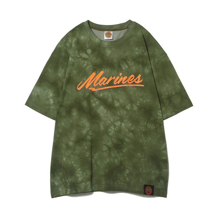 BSW ムラ染めTシャツ プリントロゴ