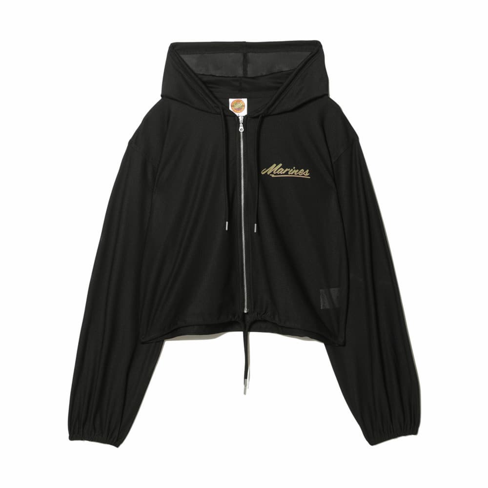 【レディース】BSW メッシュZIPパーカー（ロゴ）