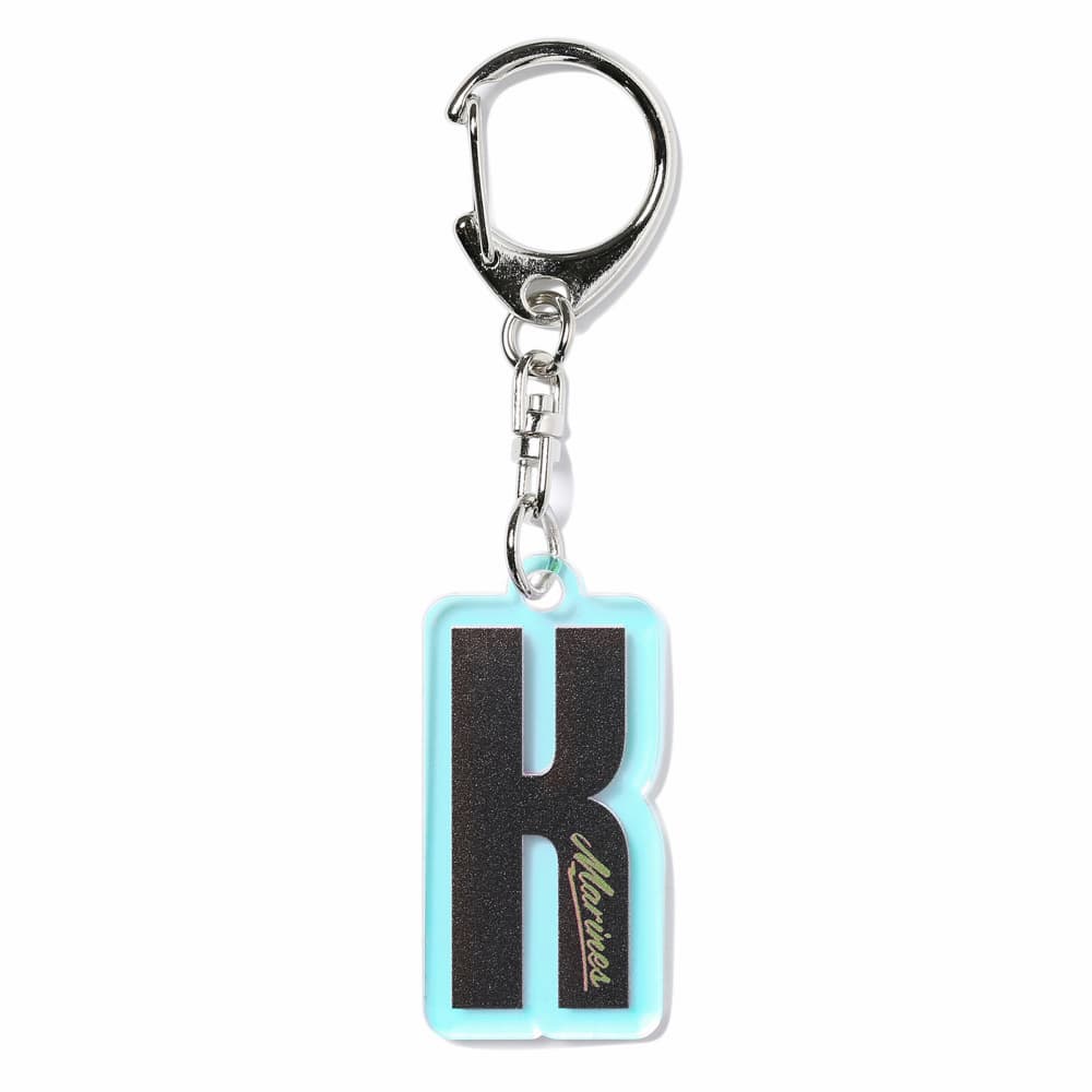 オーロラアクリルイニシャルキーホルダー