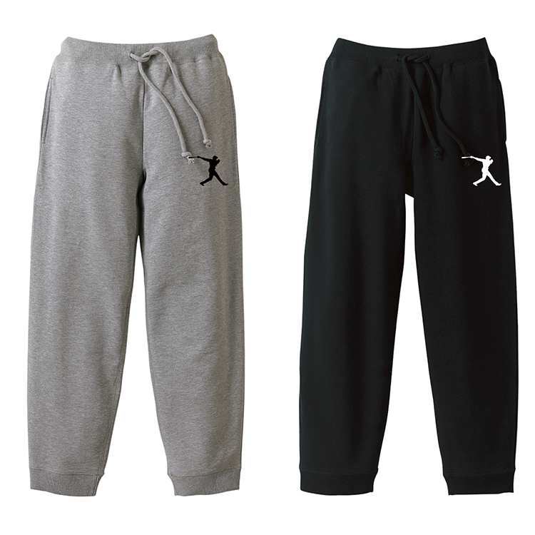 スウェットパンツ シルエット グレー