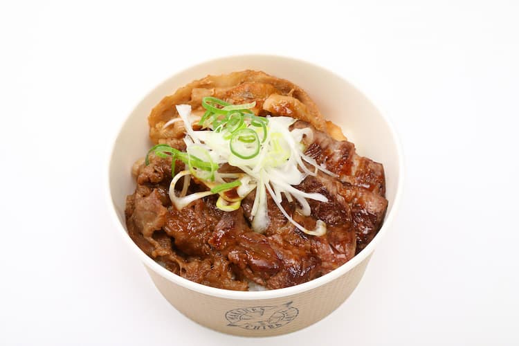 史礁のWカルビと角切り牛タンの肉三昧丼