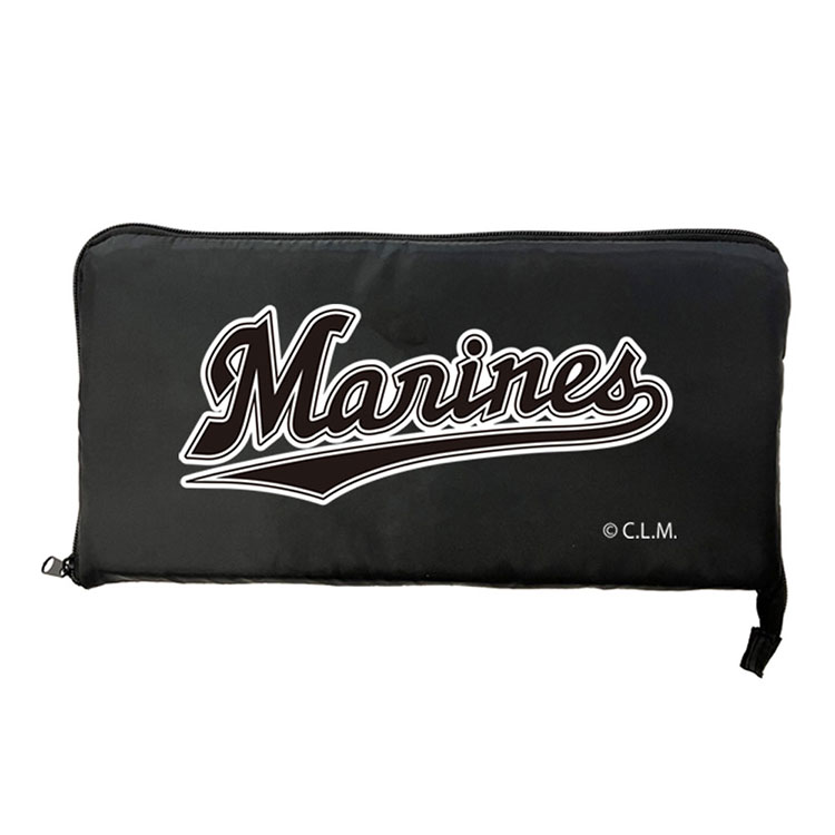 足元ネット付きクッション　千葉ロッテマリーンズver. ブラック フリー