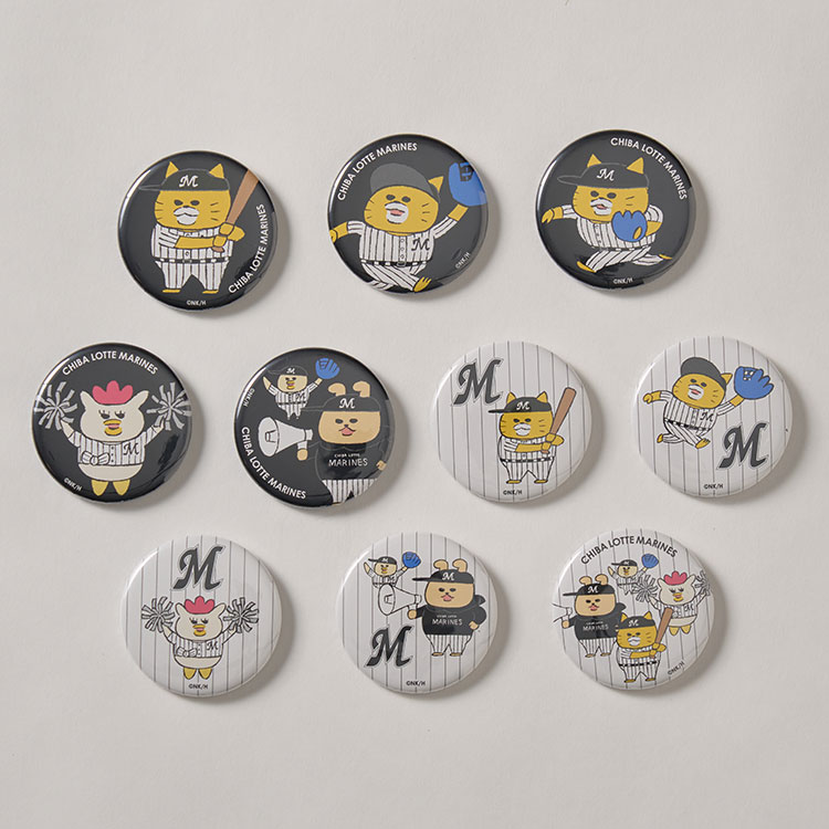 ボ*ー様 ノラネコぐんだん 千葉ロッテマリーンズ コラボトートバッグ 缶バッジセ ノラネコぐんだん×千葉ロッテマリーンズ ダイカットトート