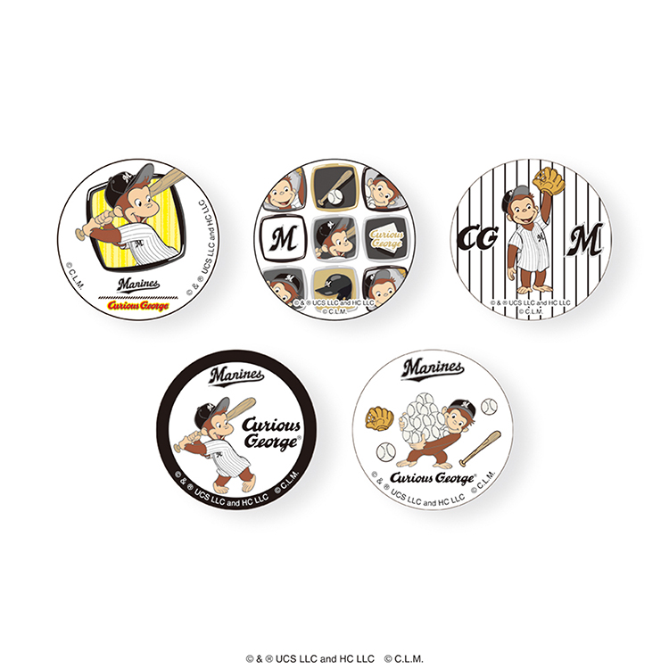 千葉ロッテマリーンズ 缶バッジ(シークレット) / おさるのジョージ