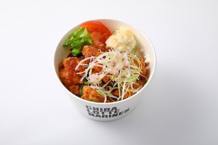 岩下の新生姜でさっぱり香味ネギソース唐揚げ丼