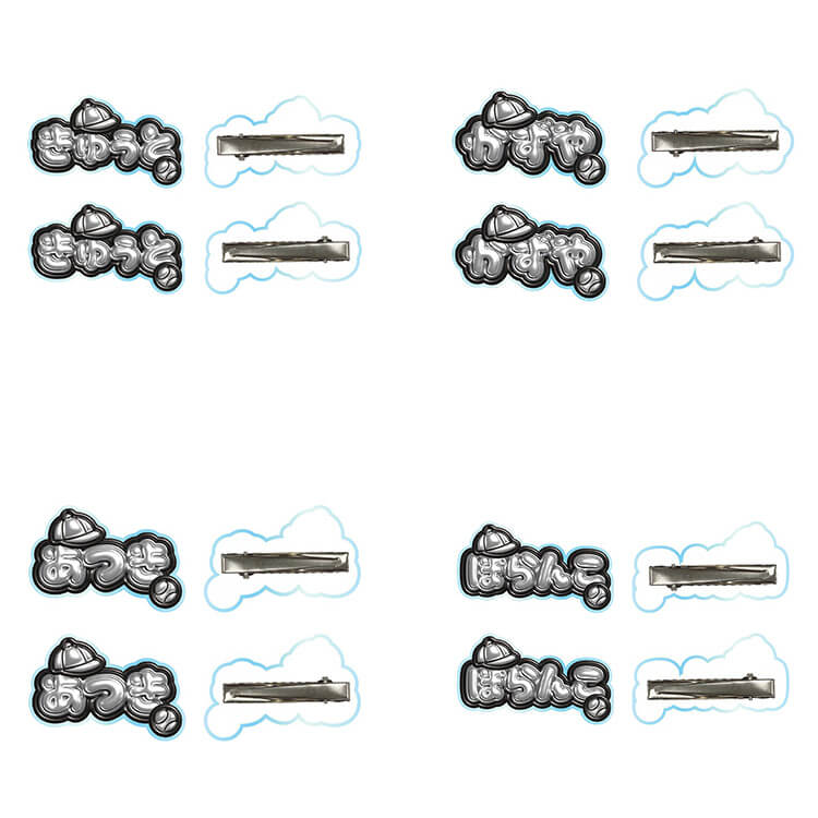 アクリルヘアクリップ(2個セット)