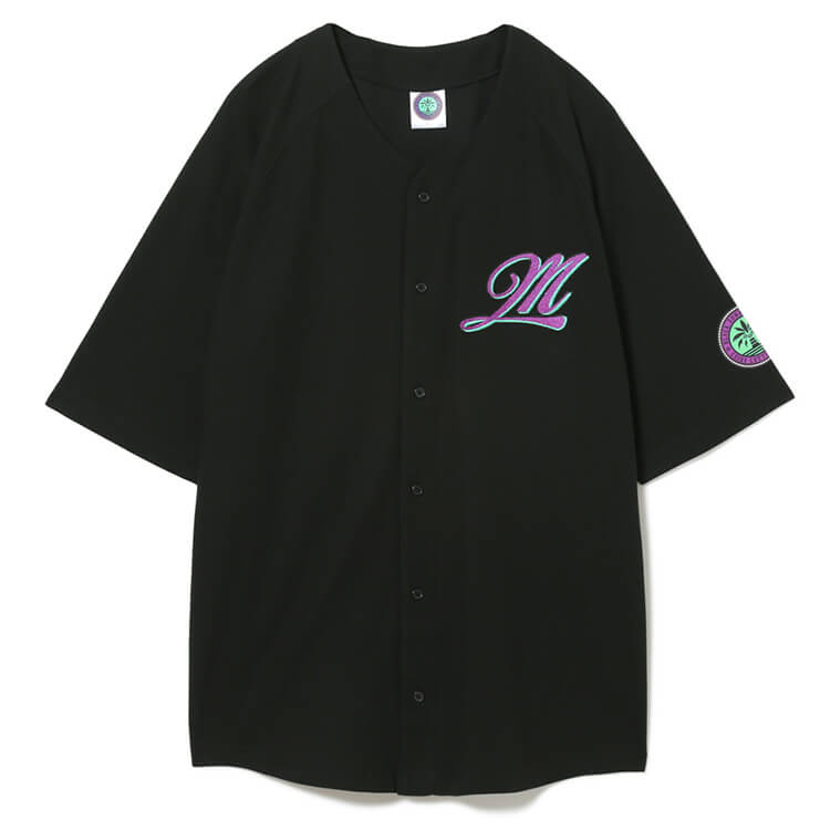 BSWベースボールシャツ(Mロゴ刺繍)