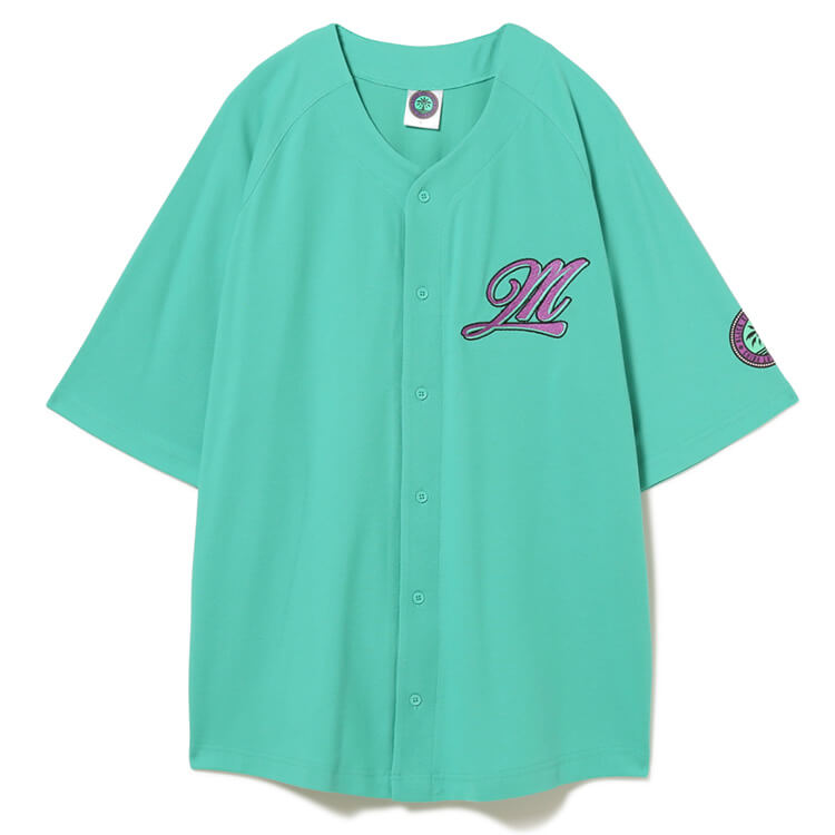 BSWベースボールシャツ(Mロゴ刺繍)