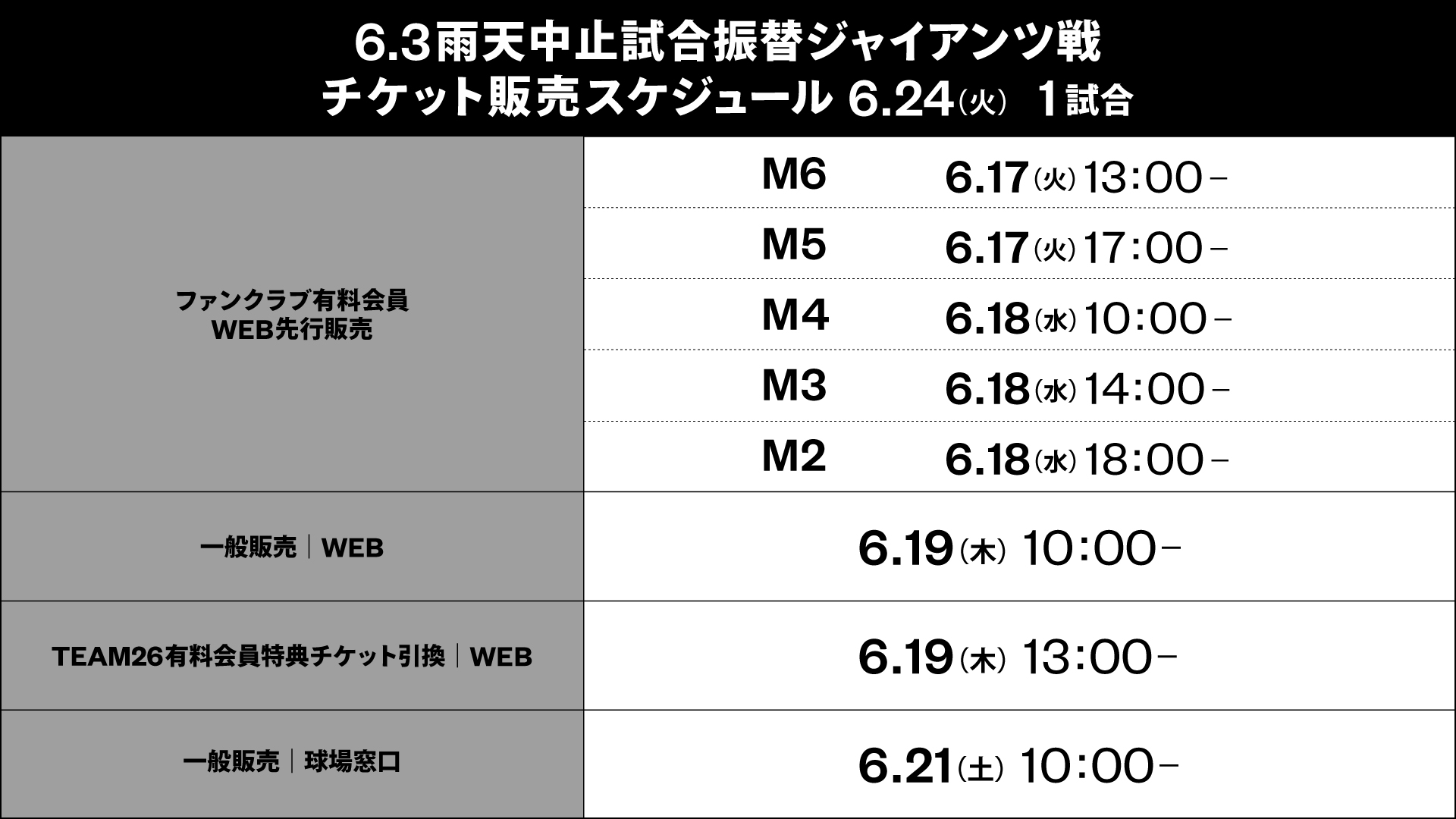 振替試合6/24(火)巨人戦公式戦チケット販売情報 - 千葉ロッテ