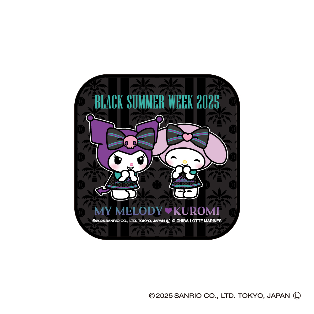 千葉ロッテマリーンズ - ⚾限定⚾クロミ⚾BLACK SUMMER WEEK⚾ハイブリットフェイスタオル⚾ 千葉ロッテマリーンズ - ⚾限定⚾クロミ⚾BLACK SUMMER WEEK