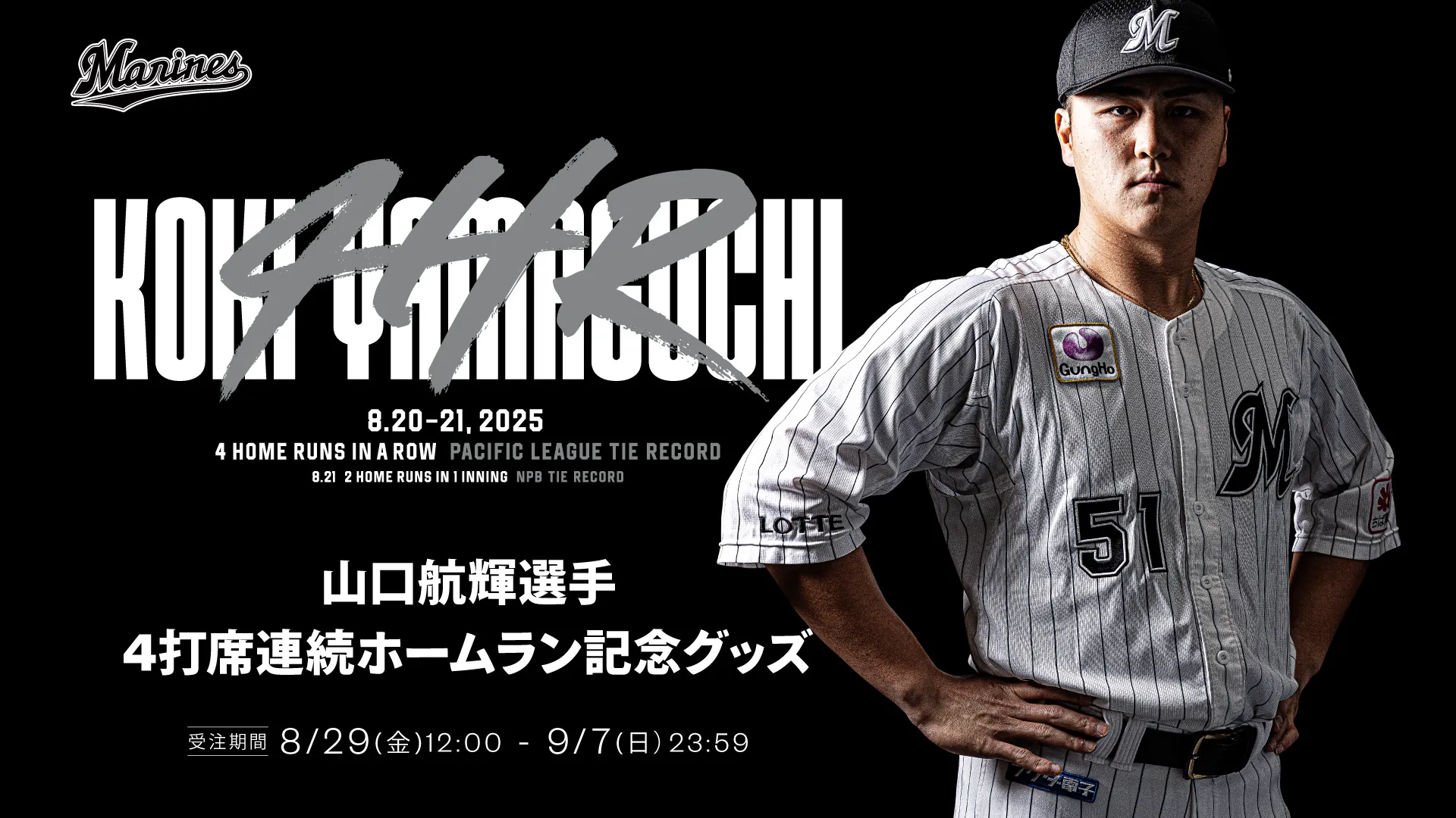 千葉ロッテマリーンズ山口航輝選手実使用帽子 千葉ロッテマリーンズ山口航輝選手実使用帽子 - メルカリ
