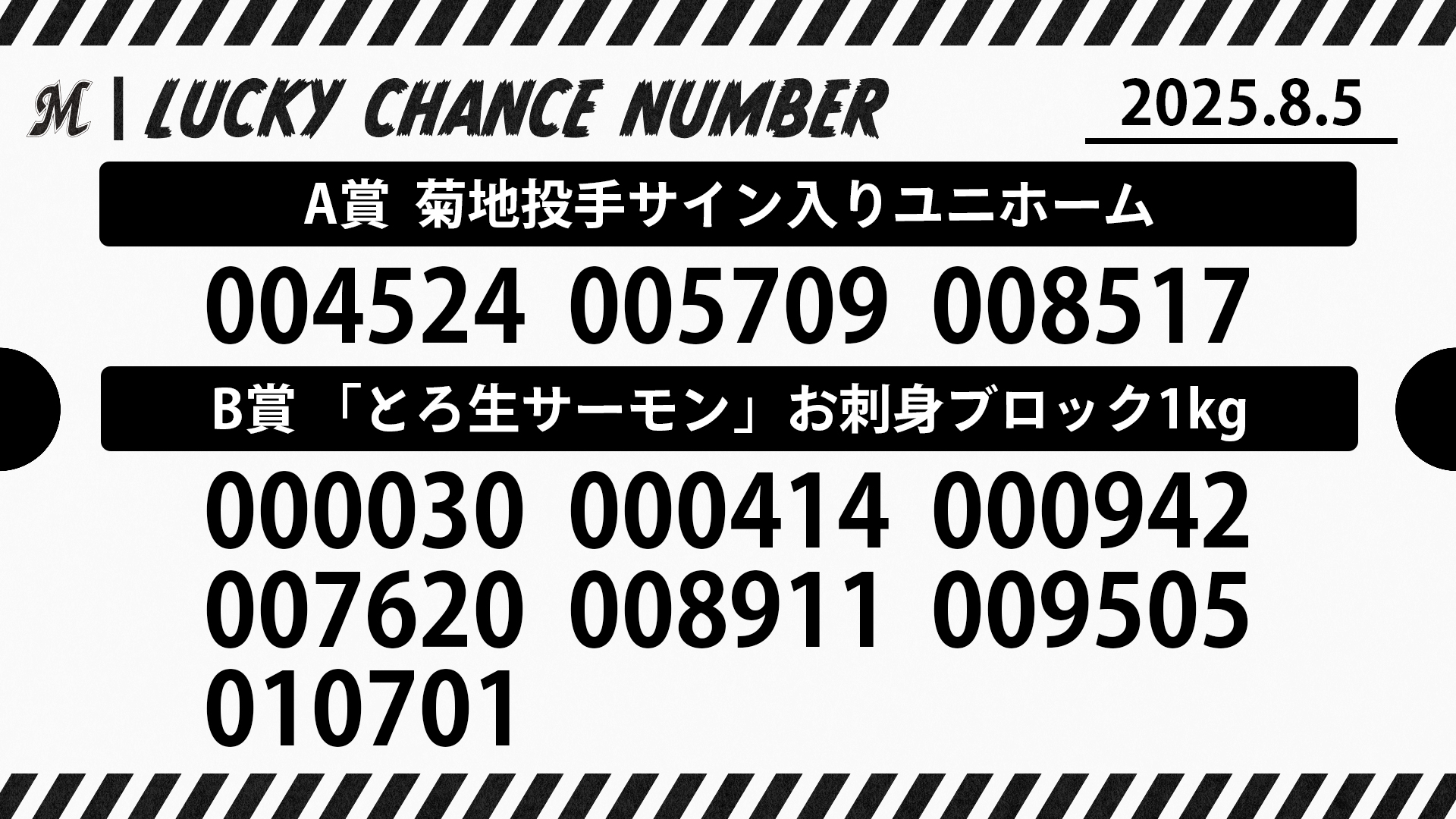 8/5(火)「W Port City 苫小牧スペシャルナイター」ラッキーチャンス