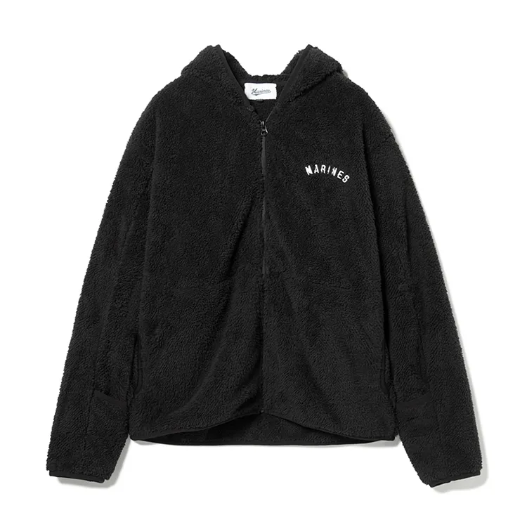 フード付きフルジップボアパーカー