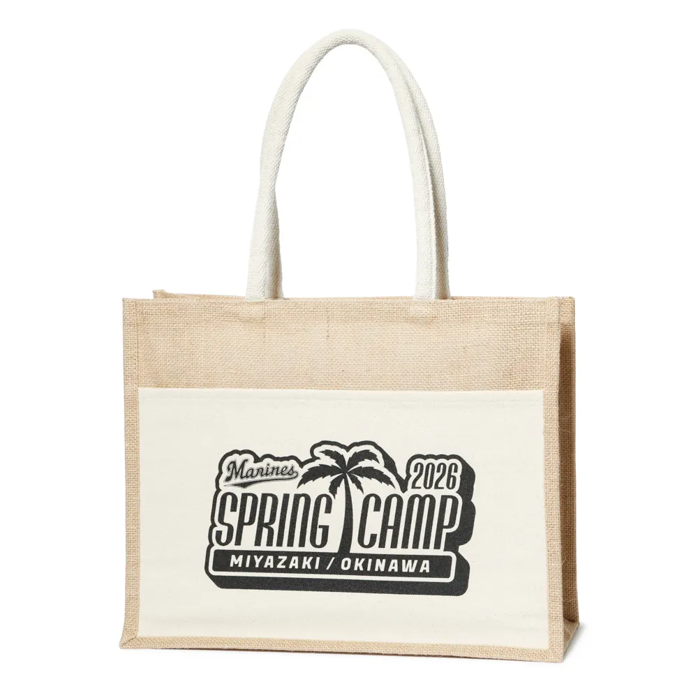 ジュートキャンバスポケットトート
