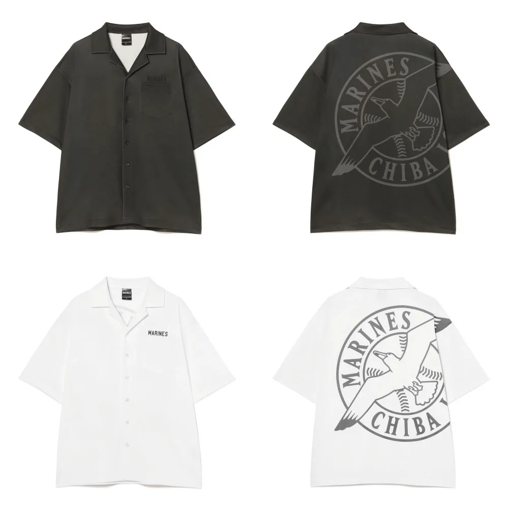 オープンカラーシャツ/背面シンボルロゴ