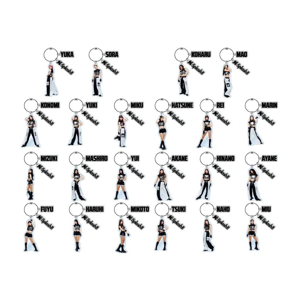 3連ワイヤーアクリルキーホルダー