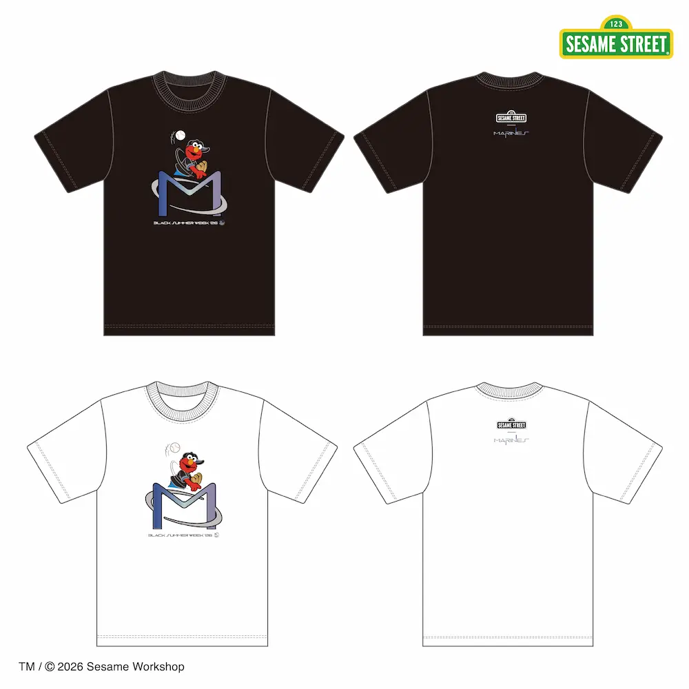 セサミストリート×MARINES 半袖Tシャツ/Mロゴ