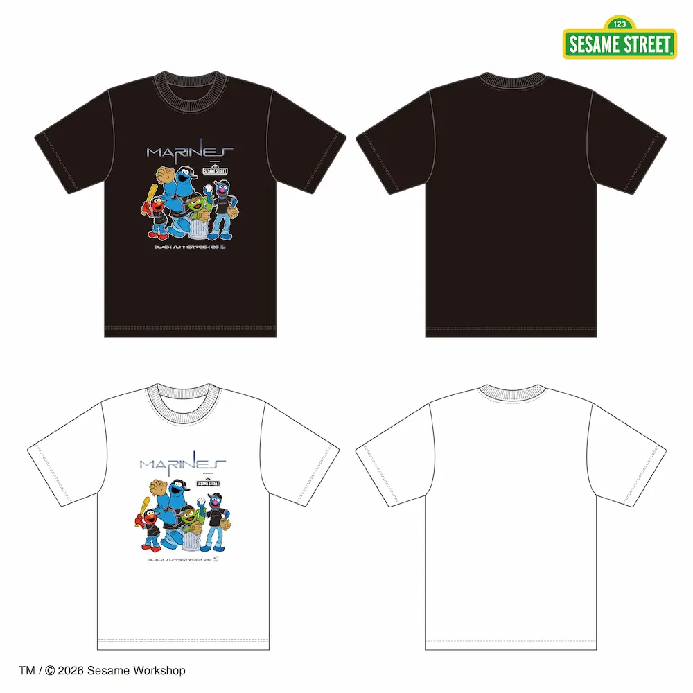 セサミストリート×MARINES 半袖Tシャツ/MARINESロゴ