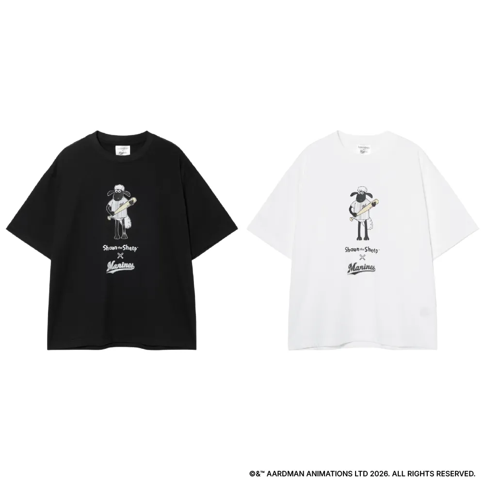 ひつじのショーン×MARINES プリントTシャツ/バッター