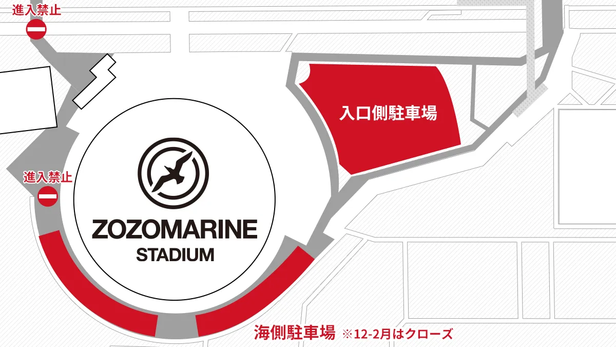 幕張海浜公園駐車場Fブロック駐車場案内図
