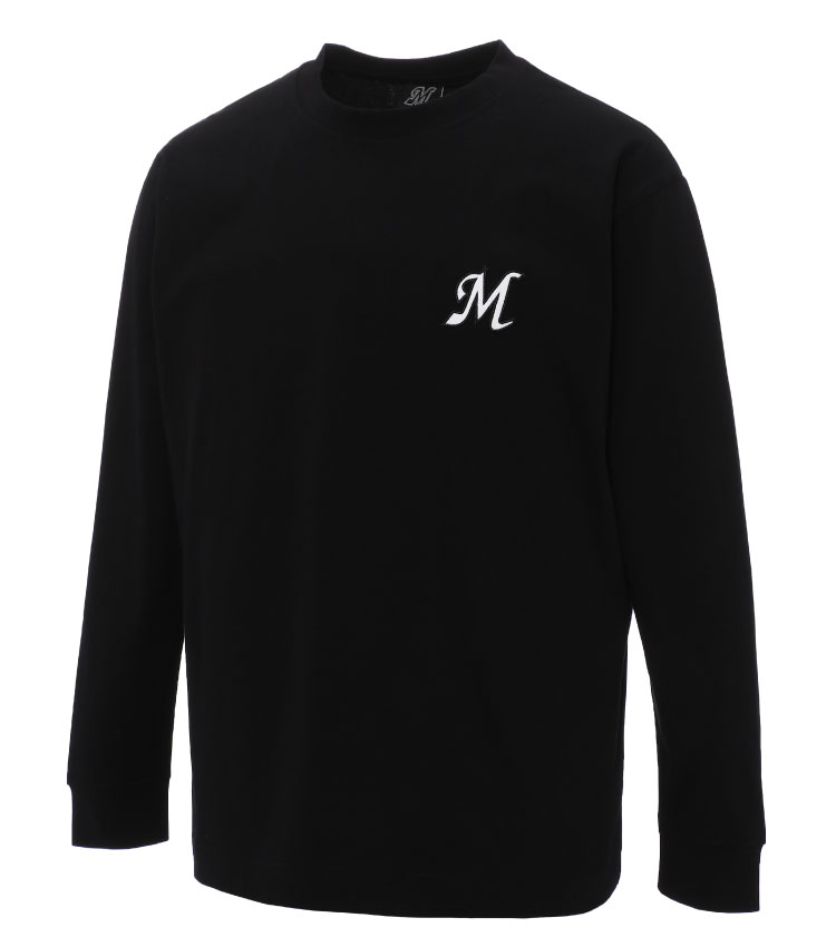 ユニホームリサイクルMロゴアップリケ長袖Tシャツ