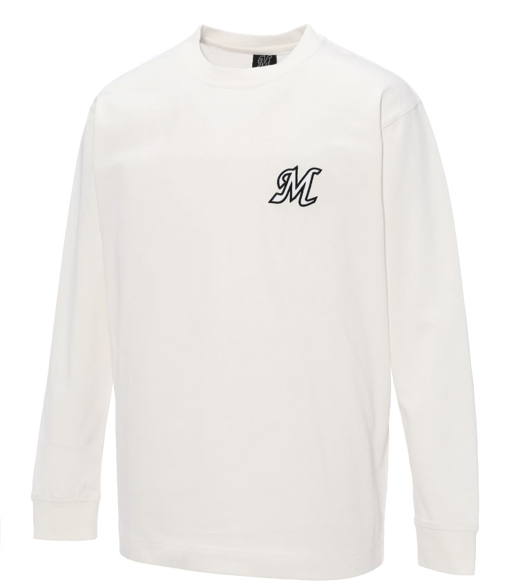 ユニホームリサイクルMロゴアップリケ長袖Tシャツ